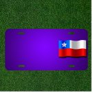 Custom Personalized License Plate With Add Names To Chile Chilean Flag