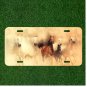 Custom Personalized License Plate Auto Tag With Horses Running Design