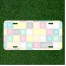 Custom Personalized Car License Plate With Background Abstract Pastels Square
