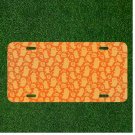 Custom Personalized License Plate Auto Tag With Amazing Orange Ghost Design
