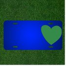 Custom Personalized License Plate With Add Names To Heart Green Love