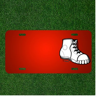 Custom Personalized License Plate With Add Names To Sneaker Chuck Shoe