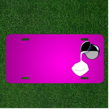 Custom Personalized Car License Plate With Add Names To Pitcher Pouring Milk