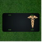 Custom Personalized License Plate With Add Names To Golden Medical Symbol Design