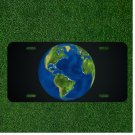 Custom Personalized License Plate Auto Tag With Planet Earth Add Names Or Texts