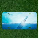 Creative License Plate Auto Tag With Message In A Bottle In Ocean Design