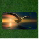 Custom Personalized License Plate Auto Tag With Stunning Big White Bird Flying