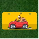 Creative License Plate Auto Tag With Snail In Red Car FUNNY