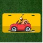 Creative License Plate Auto Tag With Snail In Red Car FUNNY