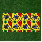 Custom Personalized License Plate Auto Tag With Cartoon Hearts And Flowers NEW