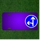 Custom Personalized License Plate With Add Names To Go Straight Or Left