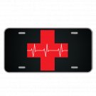 Custom Novelty License Plate With Health Cross And Life Line Design