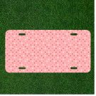 Custom Personalized License Plate Auto  With Amazing Pink Background Add Names