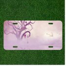 Custom Personalized License Plate Auto Tag With Wicked Purple Tree Add Names