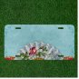Custom Personalized License Plate Auto Tag With Stunning Flowers Add Names