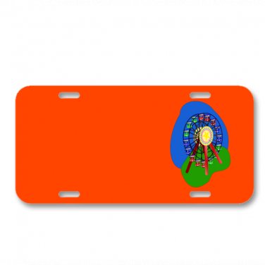 Fest Big Fair Ferris Festival Fete On License Plate Car Front Add Names