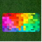Custom Personalized Car License Plate With Abstract Background Square