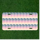 Custom Personalized Car License Plate With Seamless Pattern Background Block