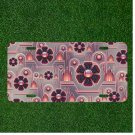 Custom Personalized Car License Plate With Background Floral Flower Stylised