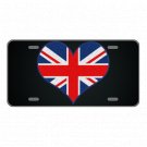 Custom Personalized License Plate Car Tag With London Flag Heart