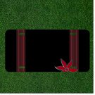 Custom Personalized License Plate Auto Tag With Red Flower Background Add Names