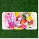 Custom Personalized License Plate Auto Tag With Stunning Colorful Leaves Design