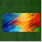 Custom Personalized License Plate Auto Tag With Stunning Colorful Splash Design