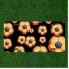Custom Personalized License Plate Auto Tag With Orange Soccer Ball Design Art