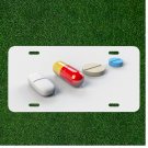 Custom Personalized Auto Tag With Vitamins And Pills Design