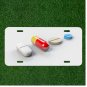 Custom Personalized Auto Tag With Vitamins And Pills Design