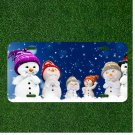 Custom Personalized Auto Tag With Happy Snowman Design Art