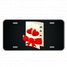 Custom License Plate With Two Hearts On Letter