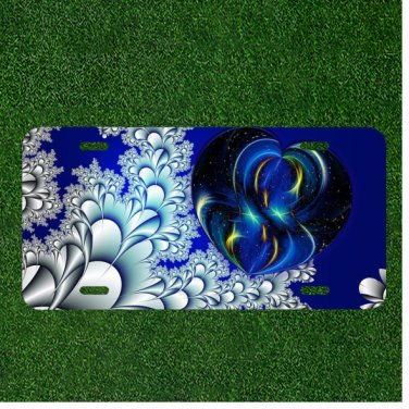 Heart Lines Fractals Act Action Do Custom Novelty License Plate Car Tag