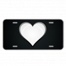 Custom Novelty License Plate With Fancy White Heart Design