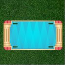 Custom Personalized Car License Plate With Background Stage Theater Red Gold