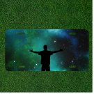 Custom Personalized License Plate Auto Tag With Guy Holding Hands Up In Space
