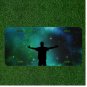 Custom Personalized License Plate Auto Tag With Guy Holding Hands Up In Space