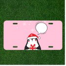 Custom Personalized License Plate Auto Tag With Own In Pink Message Design
