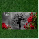 Custom Personalized License Plate Tag With Stunning Lonely Tree With Red Roses