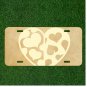 Custom Personalized License Plate Auto Tag With Fancy Heart In Heart Design