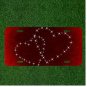 Custom Personalized License Plate Auto Tag With Two Shining Star Hearts Design