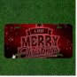 Custom Personalized License Plate Auto Tag With A Very Merry Christmas Design