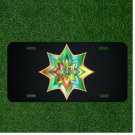 Custom Personalized License Plate Auto Tag With Fancy Flowery Like Design Art