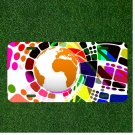 Custom Personalized License Plate Tag With Colorful Earth And Splash Of Colors