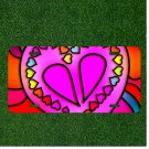 Custom Personalized License Plate Auto Tag With Pink Heart And Colorful Design