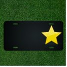 Custom Personalized License Plate With Add Names To Yellow Fancy Star Design