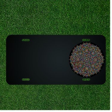 Custom Personalized License Plate With Add Names To Colorful Creative Circle NEW