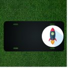 Custom Personalized License Plate With Add Names To Rocket Ship Design NEW