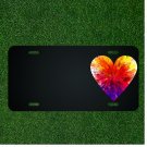 Custom Personalized License Plate With Add Names To Colorful Heart Design NEW