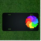Custom Personalized License Plate With Add Names To Colorful Pattern Circle NEW